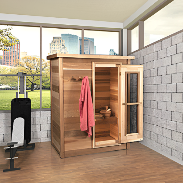 Dundalk LeisureCraft Knotty Cedar Indoor Cabin Sauna