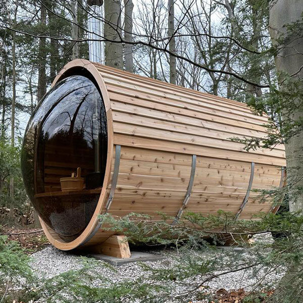 Dundalk LeisureCraft Panoramic Sauna Knotty Cedar Floor Standing