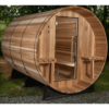 Almost Heaven Huntington 6 Person Canopy Outdoor Barrel Sauna &  Almost Heaven Tower Outdoor Shower - Image 3