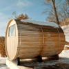Almost Heaven Huntington 6 Person Canopy Outdoor Barrel Sauna &  Almost Heaven Tower Outdoor Shower - Image 7