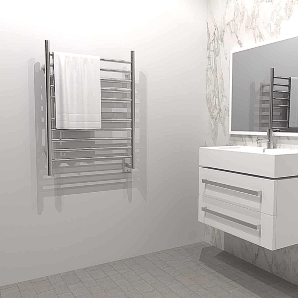 Amba Radiant Hardwired + Plug-in Combo Straight 10 Bar Towel Warmer