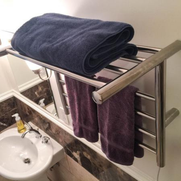 Amba Radiant Shelf Hardwired + Plug-in Combo 8 Bar Towel Warmer