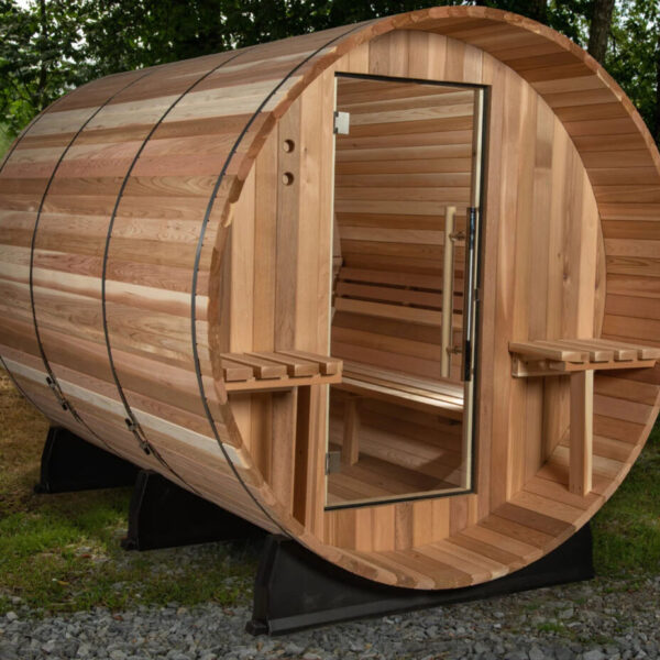 Almost Heaven Huntington Canopy Barrel  6 Person Sauna