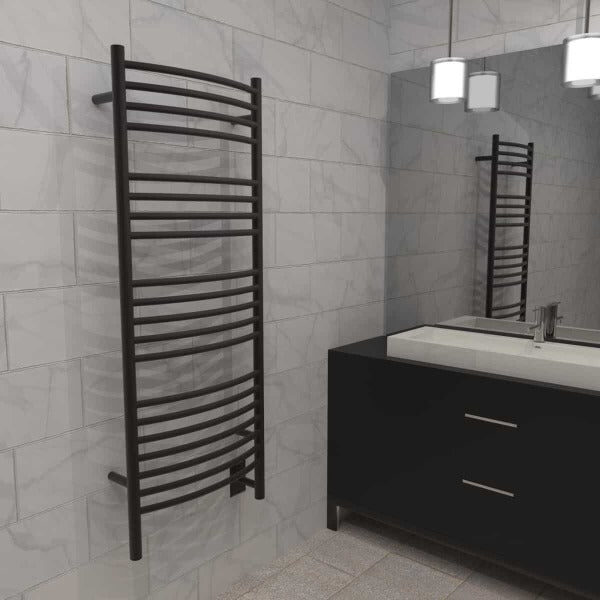 Amba Jeeves Model D Curved 20 Bar Hardwired Towel Warmer