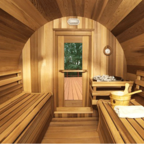 Dundalk LeisureCraft Knotty Cedar Barrel Sauna