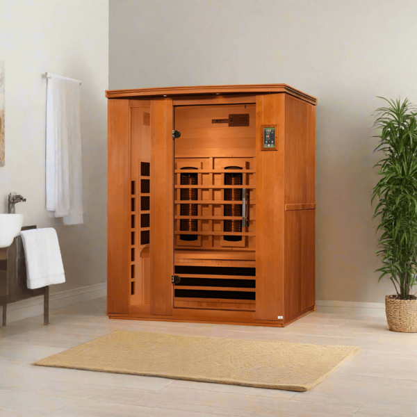 Dynamic Lugano 3 Person Full Spectrum Infrared Sauna - Canadian Hemlock