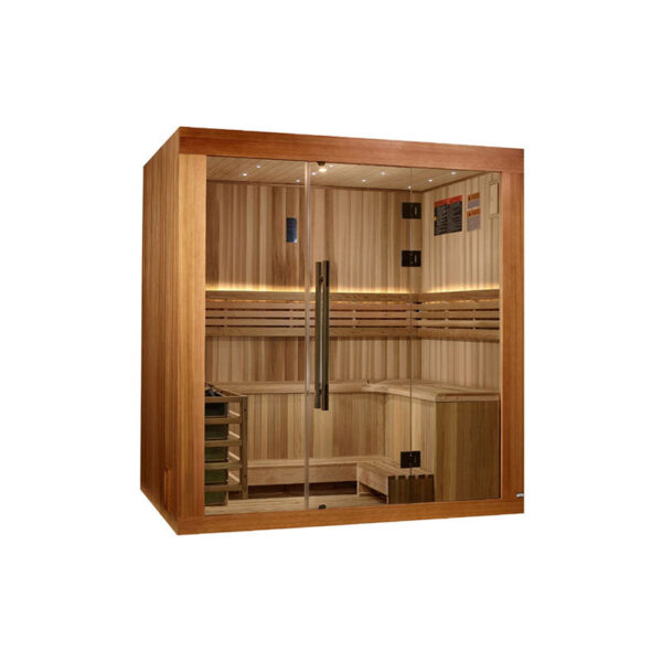 Golden Designs Copenhagen Edition 3 Person Traditional Sauna - Canadian Red Cedar