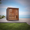 Golden Designs Drammen 3 Person Outdoor-Indoor Traditional Sauna - Canadian Red Cedar Interior - Image 6