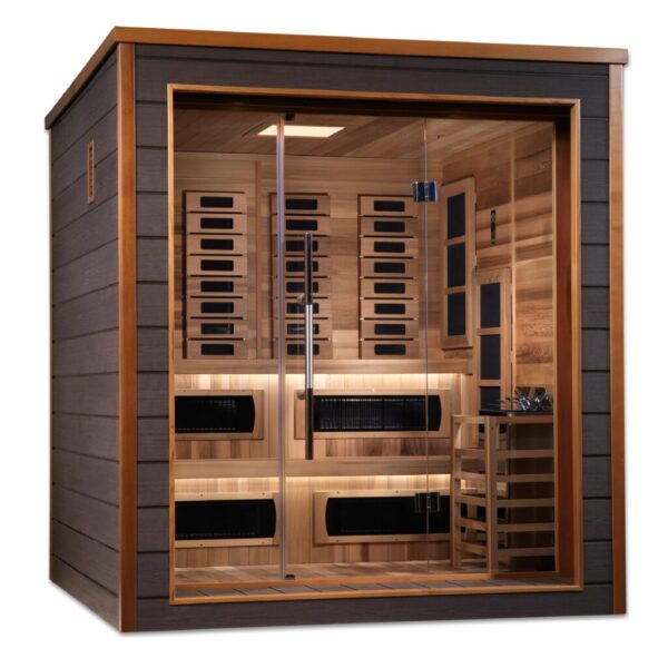 Golden Designs Karlstad 6 Person Outdoor-Indoor Hybrid Full Spectrum Sauna