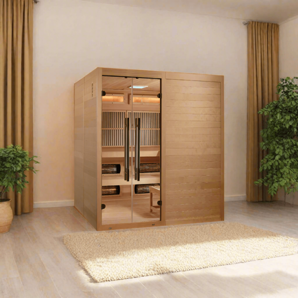 Golden Designs  2025 Toledo 6 Person Indoor Full Spectrum Traditional Hybrid Sauna