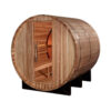Golden Designs Zurich 4 Person with Bronze Privacy View Traditional Barrel Sauna - Image 4