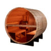 Golden Designs Zurich 4 Person with Bronze Privacy View Traditional Barrel Sauna - Image 6