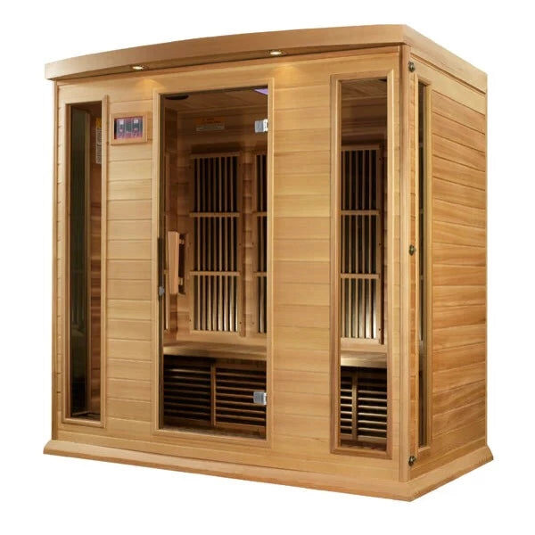 Maxxus Chaumont Edition 4 Person Near Zero EMF FAR Infrared Sauna - Canadian Red Cedar