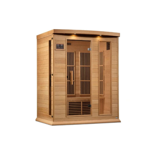 Golden Designs Maxxus 3 Person Near Zero EMF FAR Infrared Sauna - Canadian Hemlock