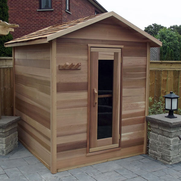 Dundalk LeisureCraft Clear Cedar Electric Heated Outdoor Cabin Sauna