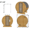 SaunaLife Model E6 3 Person Barrel Sauna - Image 12