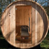 Almost Heaven Pinnacle 4 Person Outdoor Barrel Sauna &  Almost Heaven Ellipse Outdoor Shower - Image 2