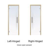 Prosaunas Aspen Frame Clear ADA Glass Sauna Door 36x81 - Image 3