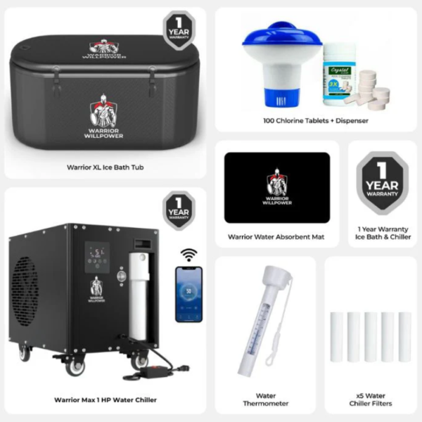 Warrior Max 1 HP Smart Water Chiller + Heater Bundle