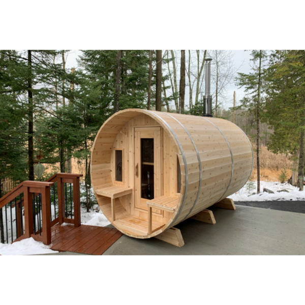 Dundalk LeisureCraft Canadian Timber Tranquility 3-4 Person Barrel Sauna CTC2345