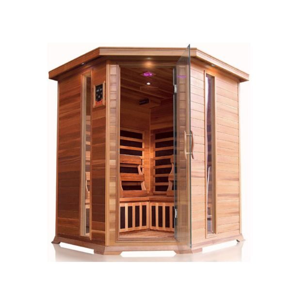 Sunray Bristol Bay 4 Person Indoor Infrared Corner Cedar Sauna