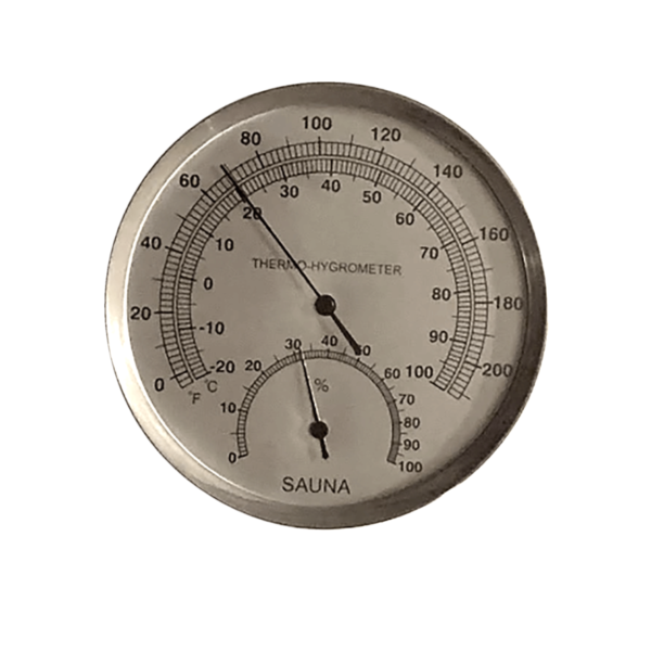 Almost Heaven Sauna Thermometer - 4" Chrome