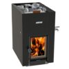 Harvia Linear 22 Greenflame 15.7kW ES Wood Burning Sauna Stove with Water Tank - Image 2