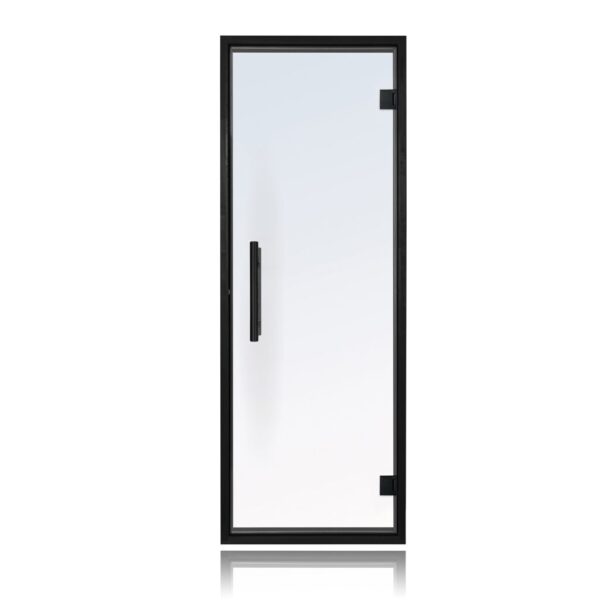 Prosaunas Black Alder Frame Clear Glass Sauna Door 24x73