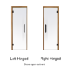 Prosaunas Thermo-Aspen Frame Clear Glass Sauna Door 24x81 - Image 3
