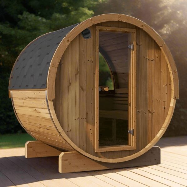 SaunaLife Model E7W 4 Person Sauna Barrel - Window