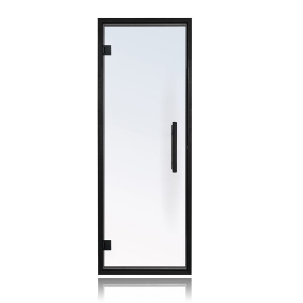 Prosaunas Black Alder Frame Clear Glass Sauna Door 24x81