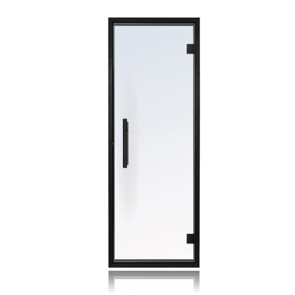 Prosaunas Black Alder Frame Clear Glass Sauna Door 24x81