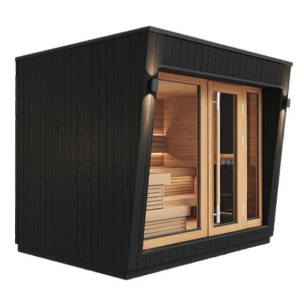 Saunum AirCube Space 3-4 Person Double Outdoor Cabin Sauna