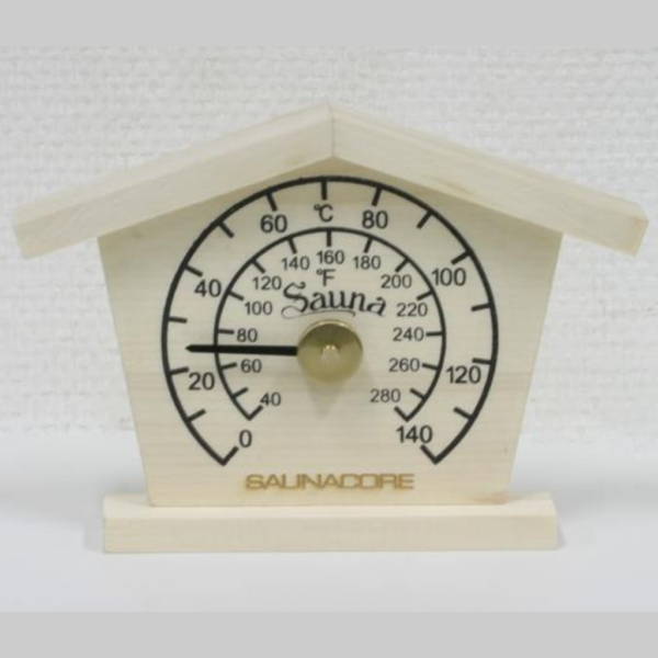 Saunacore Wooden Cottage Thermometer